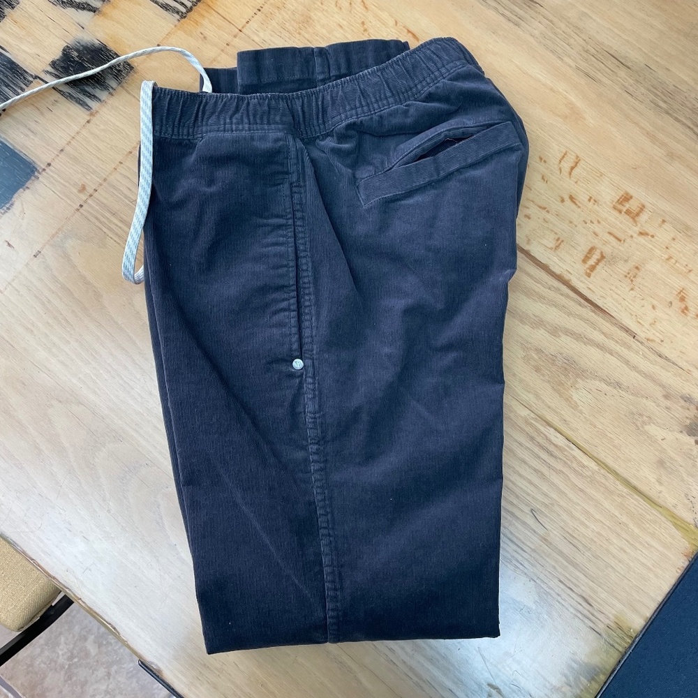 Vuori Optimist Corduroy Pants Drawstring Navy Blue Men's Medium